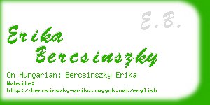 erika bercsinszky business card